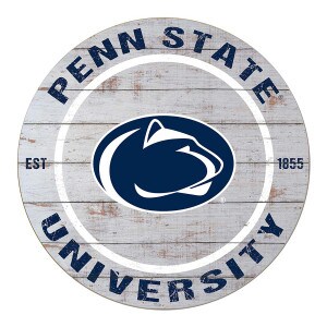 round Penn State University sign image